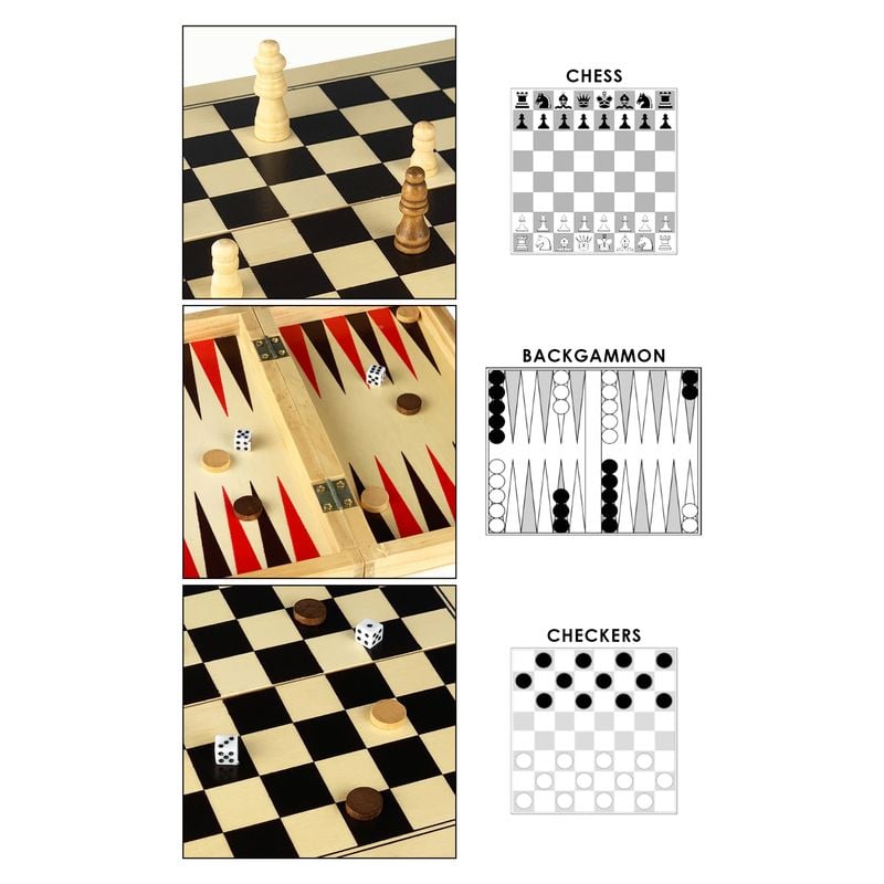 3 in 1 Wooden Play Case